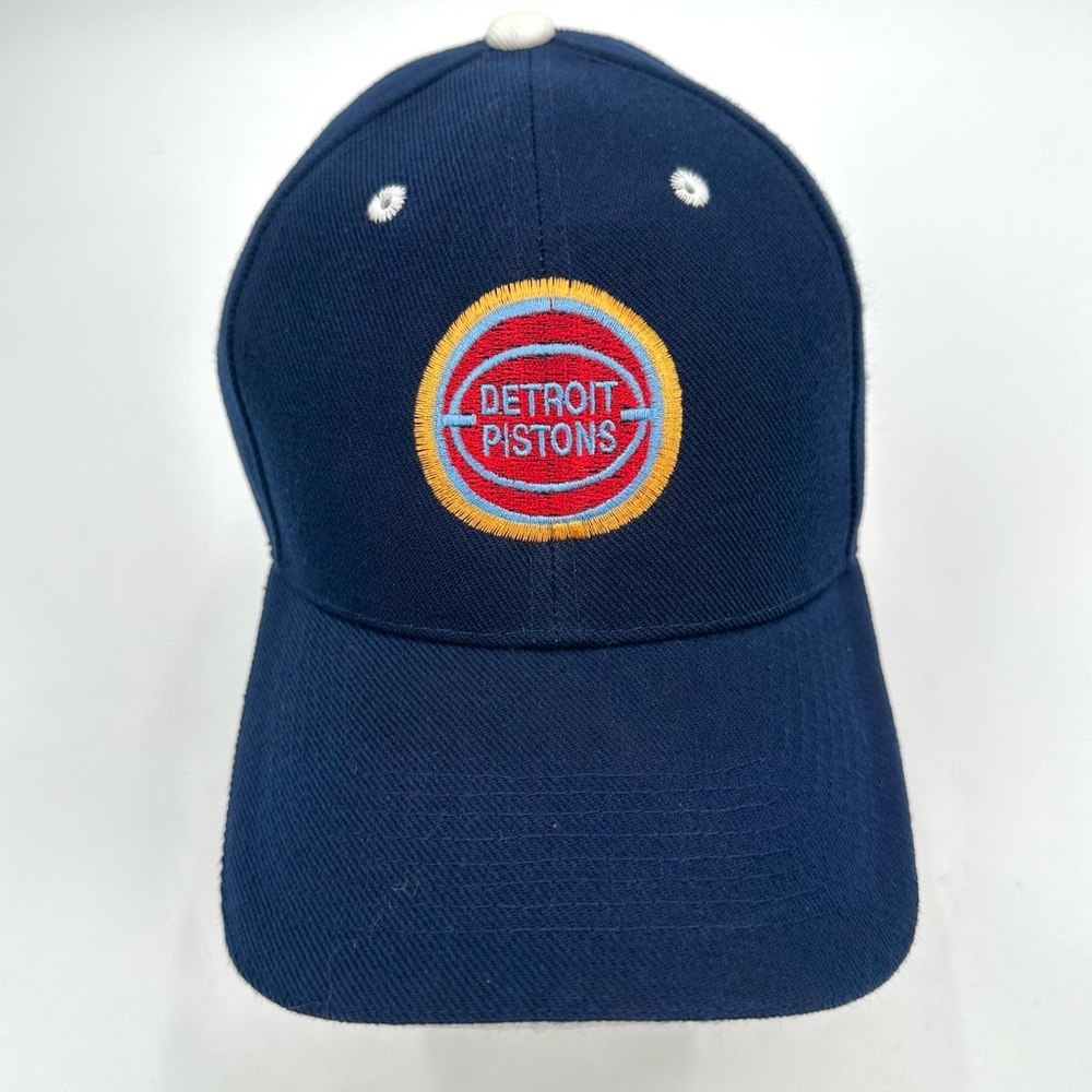 Detroit Pistons Hat NBA Dark Blue Embroidered One Size Hook & Loop Adjustable